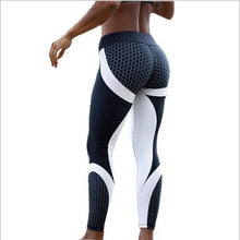 Load image into Gallery viewer, Knit Patterned Black White Lengings