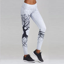 Load image into Gallery viewer, Skull&amp;flower Black Leggings