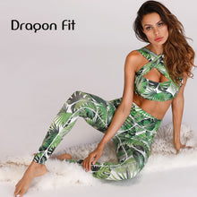 Load image into Gallery viewer, Leaf Print Set Sports Leggings