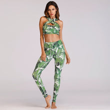 Load image into Gallery viewer, Leaf Print Set Sports Leggings