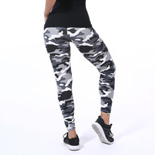 Load image into Gallery viewer, Green/Blue/Gray Camouflage Leggings