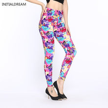Load image into Gallery viewer, Green/Blue/Gray Camouflage Leggings